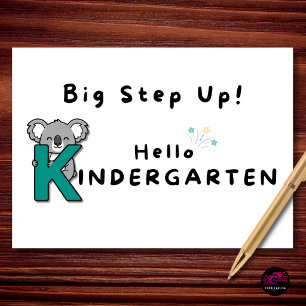Big Step Up Hello Kindergarten Graduation Card