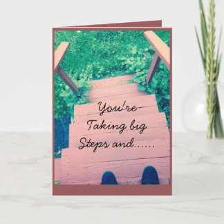 Big steps Graduation card