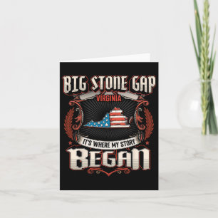 Big Stone Gap Virginia Usa Flag 4th Of July  Card
