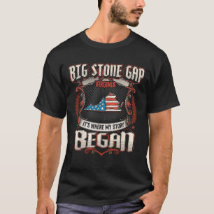 Big Stone Gap Virginia Usa Flag 4th Of July  T-Shirt