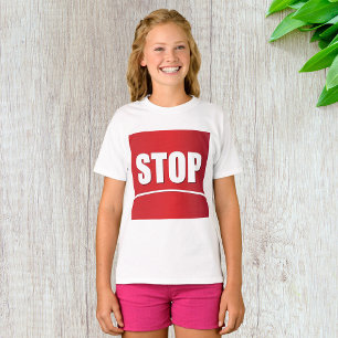 Big Stop Sign Girls T-Shirt