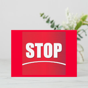 Big Stop Sign Invitations
