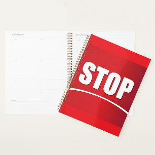 Big Stop Sign Spiral Planner
