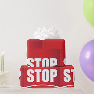 Big Stop Sign Wrapping Paper