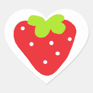 Big Strawberry Heart Sticker