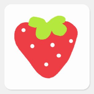 Big Strawberry Square Sticker
