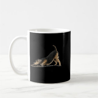 Big Stretch Airedale Terrier Funny Dog Stretching Coffee Mug