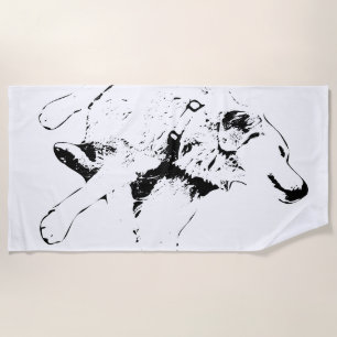 Big Stretch by the Shore Beach Towel