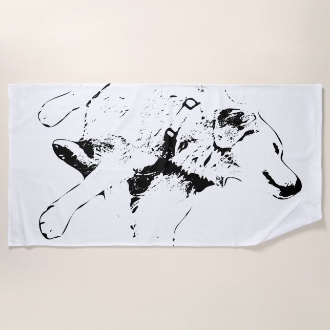 Big Stretch by the Shore Beach Towel (Front)
