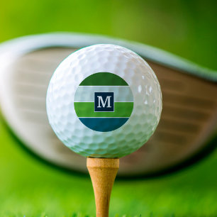 Big Stripes in blue and green with Monogram Golf Balls