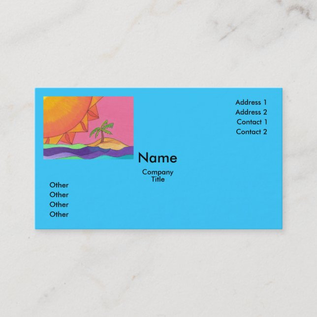 Big Sun Business Card Template (Front)