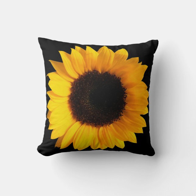 Big Sunflower Throw Pillow (Front)