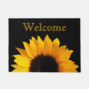 Big Sunflower Welcome Door Mat