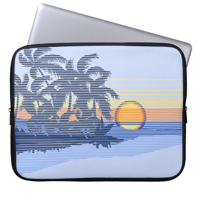 Big Sunset Hawaiian Neoprene Wetsuit Laptop Sleeve (Front)