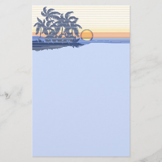 Big Sunset Hawaiian Stationary Stationery (Front)