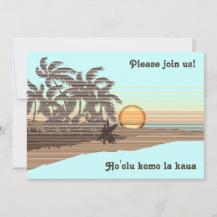 Big Sunset Luau Invitations