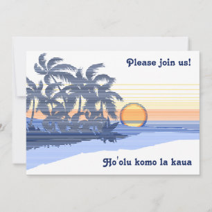 Big Sunset Luau Invitations
