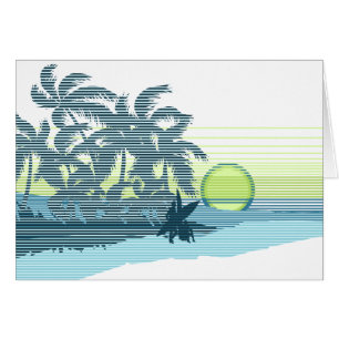 Big Sunset Stripe Hawaiian Surfers