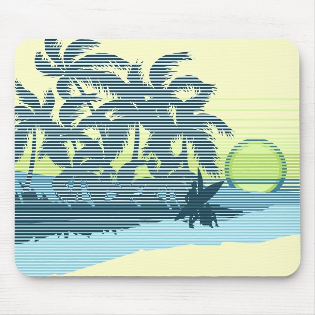 Big Sunset Teal Mousepad (Front)