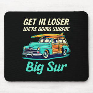 Big Sur Beach Surf California Girl Women Men Vinta Mouse Mat
