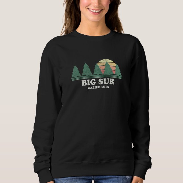 Big Sur Ca Vintage Throwback Retro 70s Sweatshirt (Front)