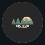 Big Sur Ca Vintage Throwback Tee Retro 70s Design  Classic Round Sticker<br><div class="desc">Big Sur Ca Vintage Throwback Tee Retro 70s Design</div>