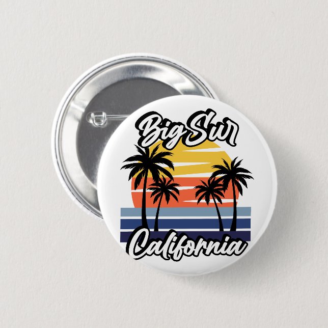 Big Sur California 6 Cm Round Badge (Front & Back)