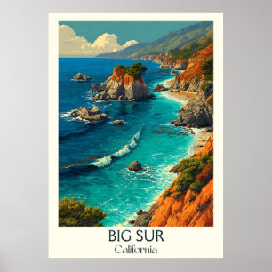 Big Sur California Art Print   Coastal Landscape