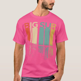Big Sur California Beach Central Coast Retro Fores T-Shirt