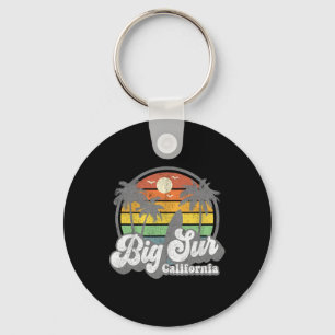 Big Sur California Beach Vacation Retro Surfing Su Key Ring