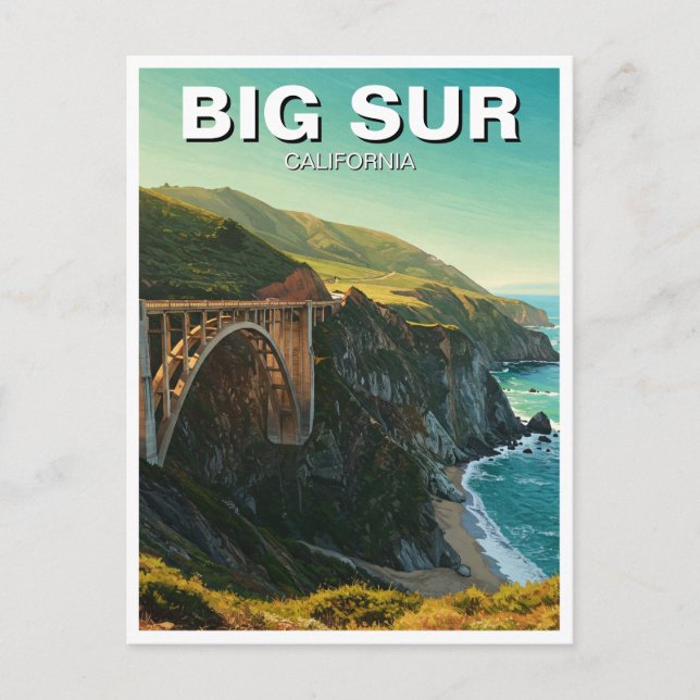 Big Sur California Bixby Bridge Travel Postcard (Front)