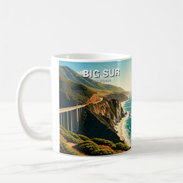 Big Sur California Central Coast Coffee Mug (Left)