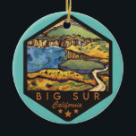 Big Sur California  Ceramic Tree Decoration<br><div class="desc">Big Sur California Ceramic Ornament</div>