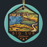 Big Sur California  Ceramic Tree Decoration<br><div class="desc">Big Sur California Ceramic Ornament</div>