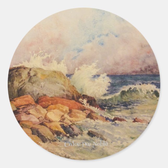 Big Sur California Classic Round Sticker (Front)