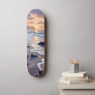 Big Sur, California Coastal Art Painting Skateboard