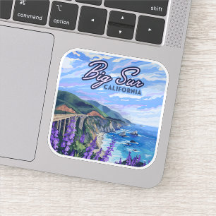 Big Sur California Coastline Retro West Coast