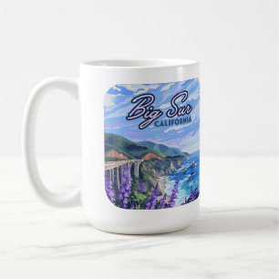 Big Sur California Coastline Retro West Coast Coffee Mug