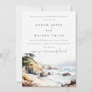 Big Sur California Landscape Wedding Anniversary Invitation