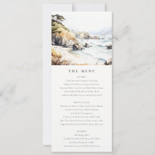 Big Sur, California Landscape Wedding Menu Card