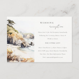 Big Sur, California Landscape Wedding Reception Enclosure Card