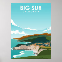 Big Sur California Nature Travel Poster