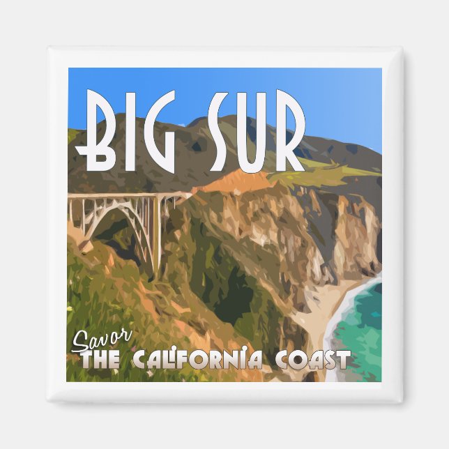 Big Sur California Pacific Coast Highway Magnet (Front)