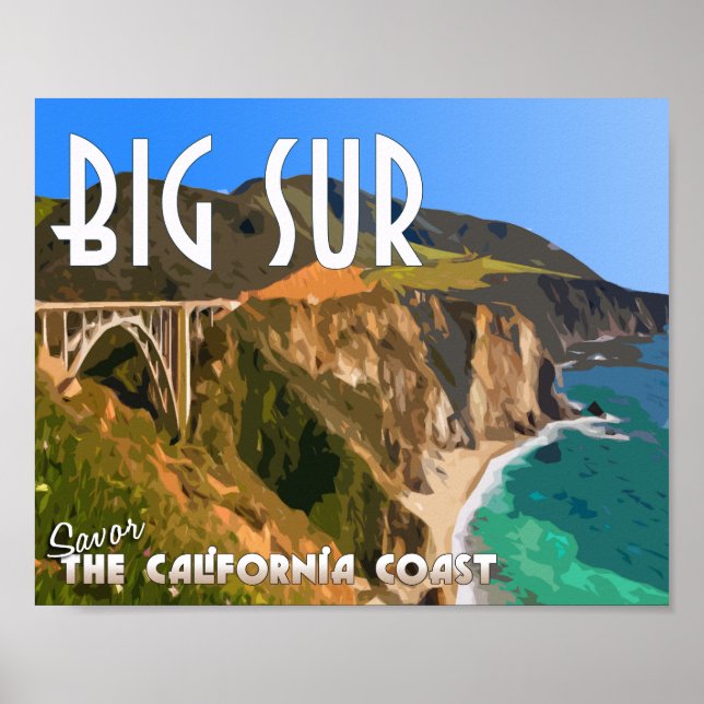 Big Sur California Pacific Coast Highway Poster (Front)