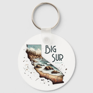 Big Sur California Souvenir Gift Key Ring