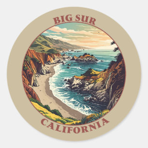 Big Sur California USA Classic Round Sticker