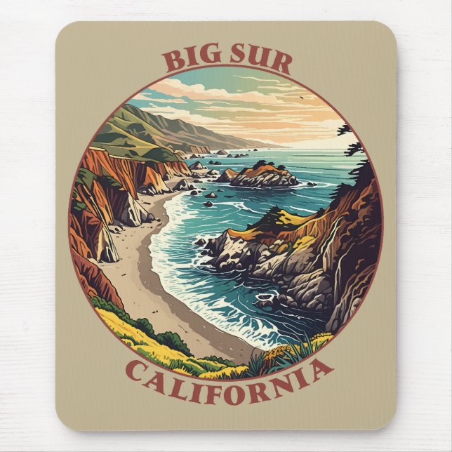 Big Sur California USA Mouse Mat (Front)