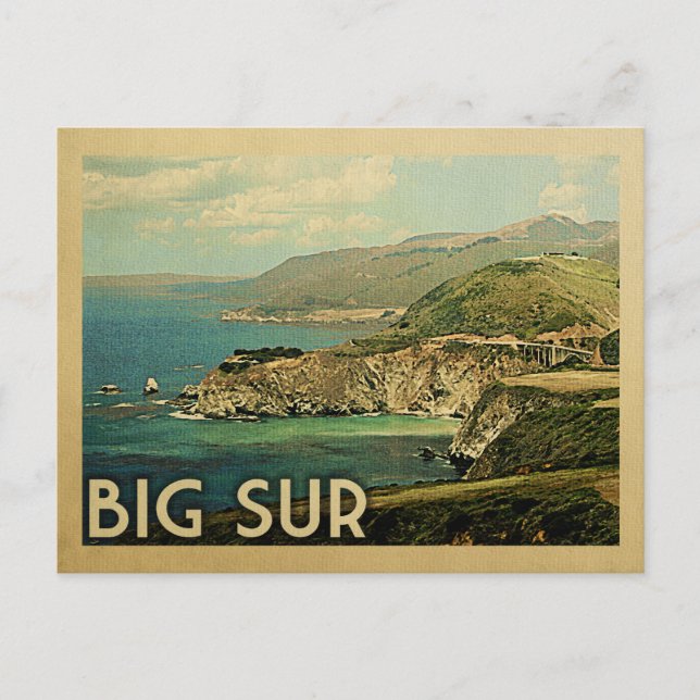 Big Sur California Vintage Travel Postcard (Front)