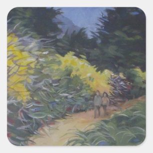 Big Sur Nature Path Scenic Woods California Square Sticker