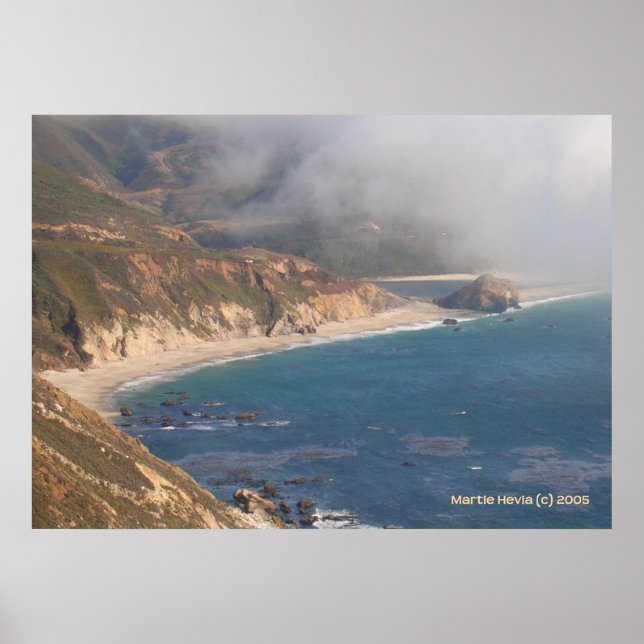 Big Sur Rocky Beach Poster (Front)